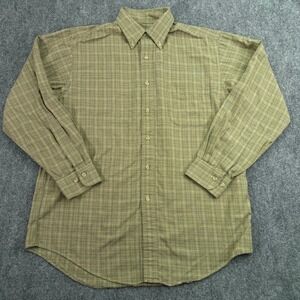 VTG Viyella Shirt Mens Medium Houndstooth Cotton Wool Blend Button Down USA Made